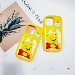 Case Ốp điện thoại iPhone Su dẻo Gấu Pooh Mật Ong iPhone 11/12/13/14/15/Pro/Promax