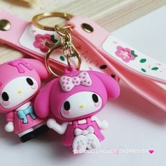 Móc Khoá Kuromi & Melody dây Sakura Adorable