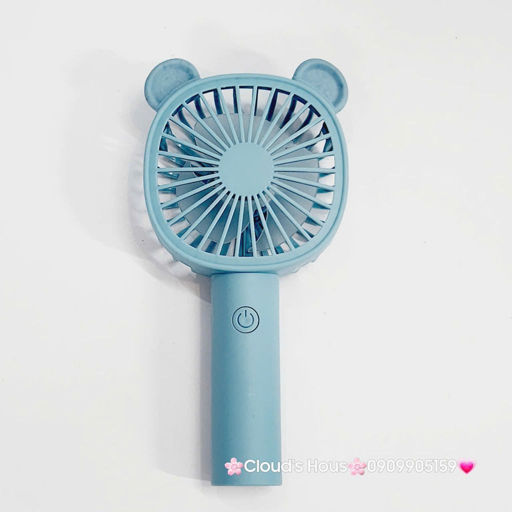Mini Fan - Quạt Cầm Tay Tai Thú Nhiều Màu ( có đế rời để bàn)