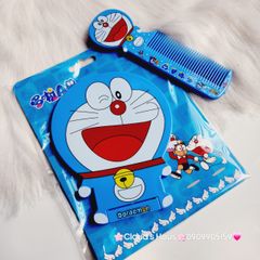 Combo Gương và lược hình DOREMON dễ thương cute Nhỏ Gọn Bỏ túi