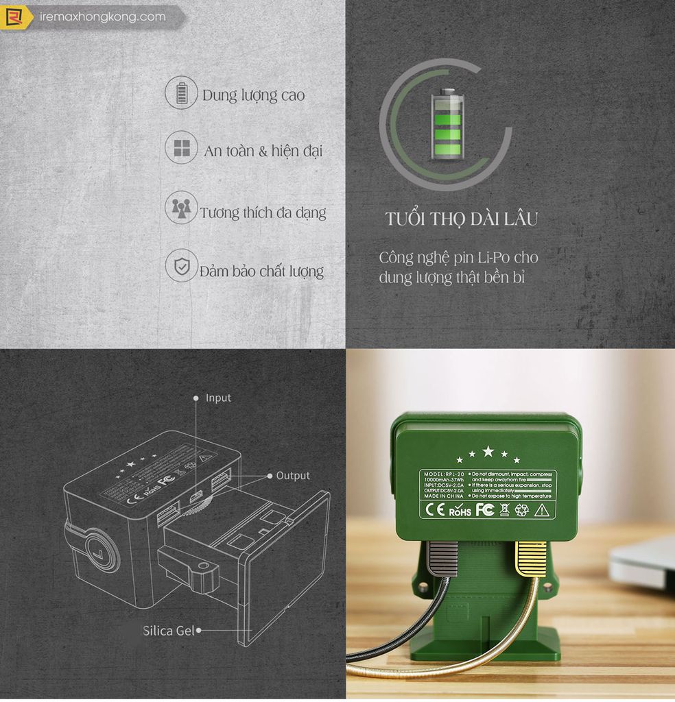 POWERBANK - Sạc dự phòng Avenger 10000mAh 37Wh RPL-20