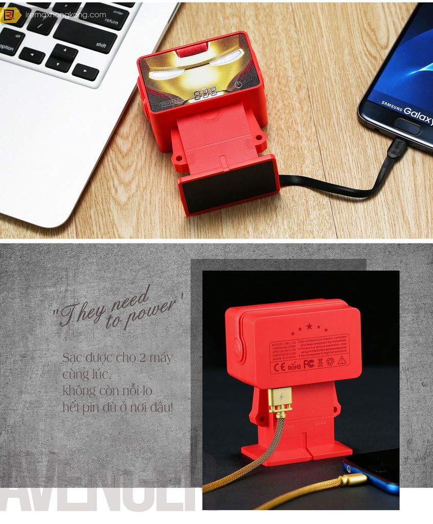POWERBANK - Sạc dự phòng Avenger 10000mAh 37Wh RPL-20