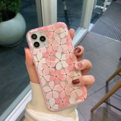 CASE IPHONE HOA Trong Viền Chống Shock Nền Hồng