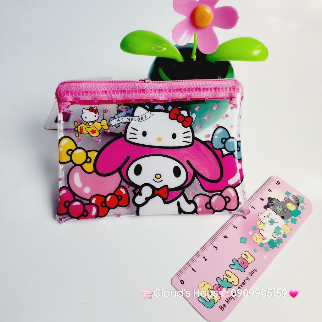 BÓP Ví Mini Trong Suốt In Hình Kute Sanrio Chính Hãng