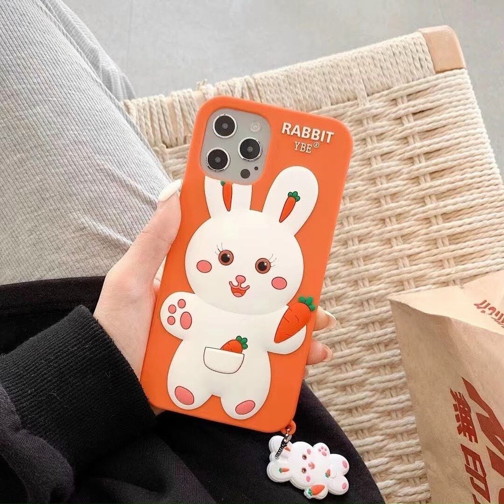 Case Ốp điện thoại iPhone SU DẺO Thỏ cà rốt Rabbit iPhone 7Plus/8Plus/Xsmax/11Promax/12