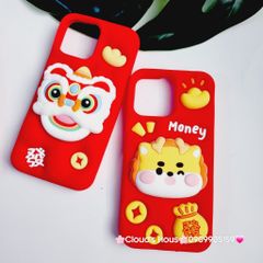 Case Ốp điện thoại iPhone Su dẻo Lân Vàng kèm Popsocket iPhone 11/12/13/14/15/Pro/Promax - TẾT
