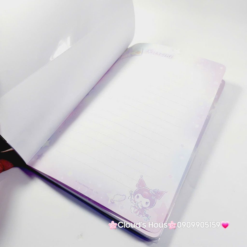 Sổ Tay - Vở Sanrio Kuromi Cinnamoroll Melody Hello Kitty Cho bé (ĐÀI LOAN)