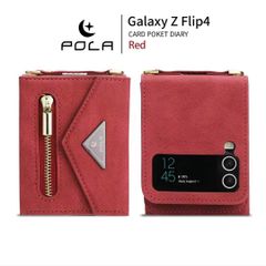 Case Ốp điện thoại Samsung Chất da lộn Kèm ví đựng tiền mini Có dây đeo Sang trọng Samsung Z Flip 3/4
