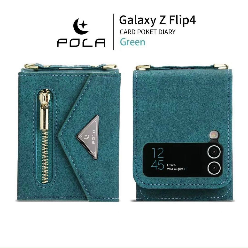 Case Ốp điện thoại Samsung Chất da lộn Kèm ví đựng tiền mini Có dây đeo Sang trọng Samsung Z Flip 3/4