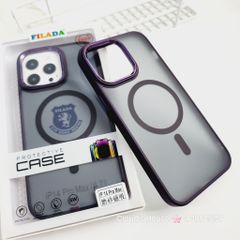 Case Ốp điện thoại Trong lưng nhám Magsafe chính hãng Filada iPhone 11/12/13/14/Plus/Pro/Promax (viền màu)