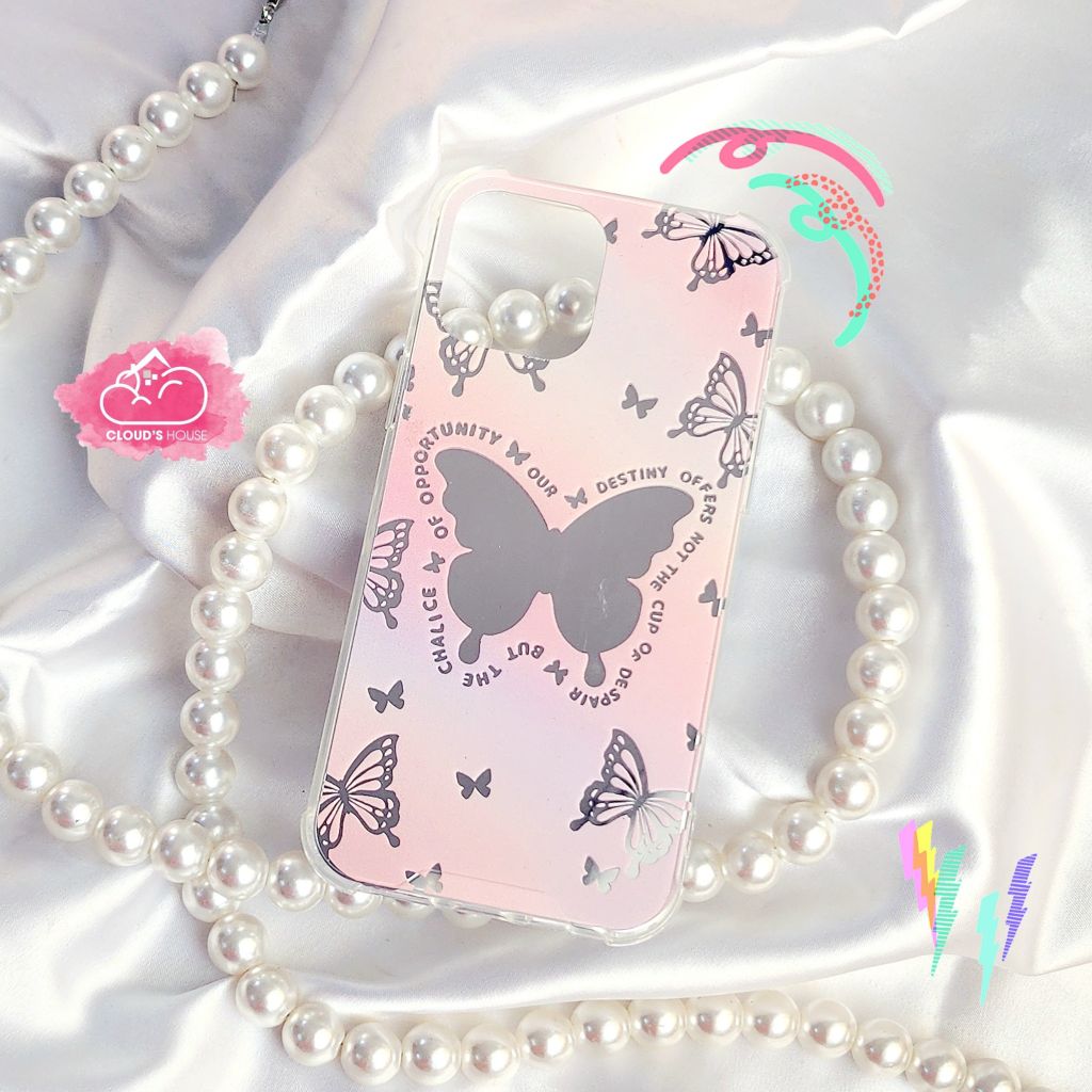 Case Ốp điện thoại iPhone Bướm Butterfly Nhám Bóng Gương iPhone 11/12/13/14/Plus/Pro/Promax