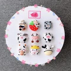 Cover Case Vỏ bảo vệ Airpod Su dẻo Bò sữa nằm Airpod 1/2/Pro/Pro2