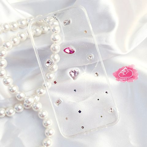 Case Ốp điện thoại iPhone Trong Đính Đá iPhone 11/12/13/14/Plus/Pro/Promax