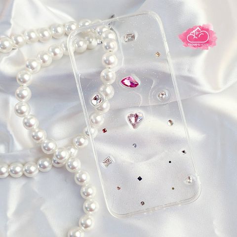 Case Ốp điện thoại iPhone Trong Đính Đá iPhone 11/12/13/14/Plus/Pro/Promax