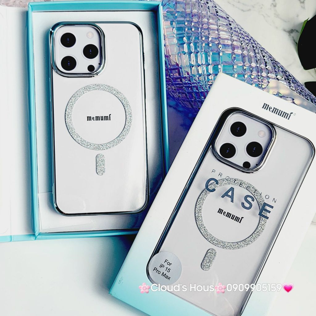 Case Ốp điện thoại iPhone Trong Magsafe Kim tuyến Bling Bling Memumi iPhone 15/16/Promax