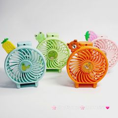 Quạt Cầm Tay Trái Cây & Con Thú Icon Nổi 1 màu