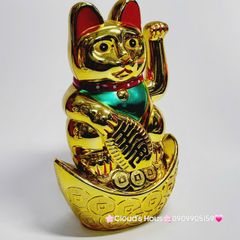 Mèo Thần Tài Mạ Vàng Nhiều Mẫu Nhiều Size