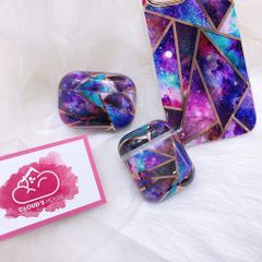 COVER AIRPOD Màu Galaxy hologram Form Tròn Cover Case Vỏ bảo vệ Airpod Màu Galaxy hologram   Airpod 1/2/3/Pro/Pro2