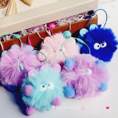 Móc Khóa Cục Bông Monster  Nhiều Màu Dễ Thương