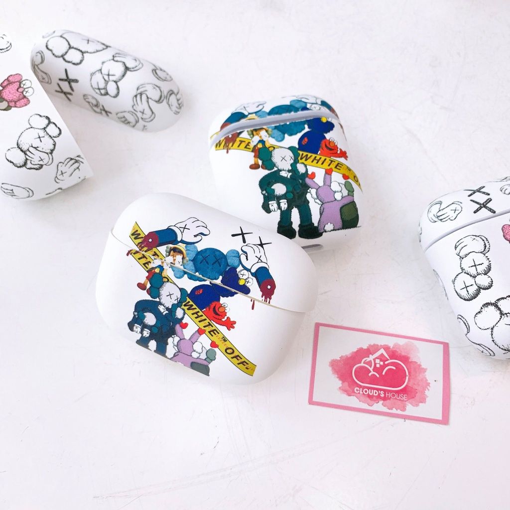 Cover Case Vỏ bảo vệ Airpod Bearbrick Kaws Nhám trơn Airpod 1/2/3/Pro/Pro2