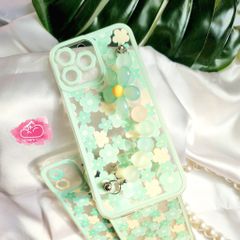 Case Ốp điện thoại Iphone Trong Hoạ Tiết Hoa Xanh Nhỏ iPhone 11/12/13/14/Plus/Pro/Promax