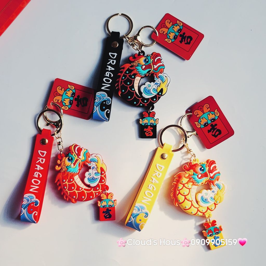 Móc Khóa Rồng Nước Phun Lửa Tết Dragon - TẾT