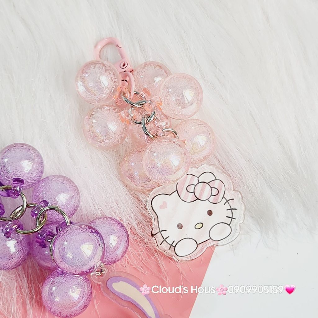 Vòng charm đeo airpod hạt bling bling kèm charm kute - chùm nho