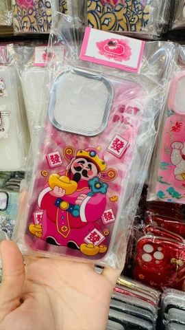 Case Ốp điện thoại iPhone Thần tài Cầm Vàng Hồng Hologram iPhone 11/12/13/14/15/Plus/Pro/Promax - TẾT