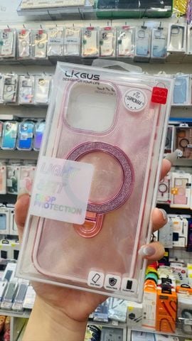 Case Ốp điện thoại iPhone Likgus Trong Kim Tuyến Bling Bling Magsafe Chống dựng Chống Shock iPhone 16/15/14Pro/Promax