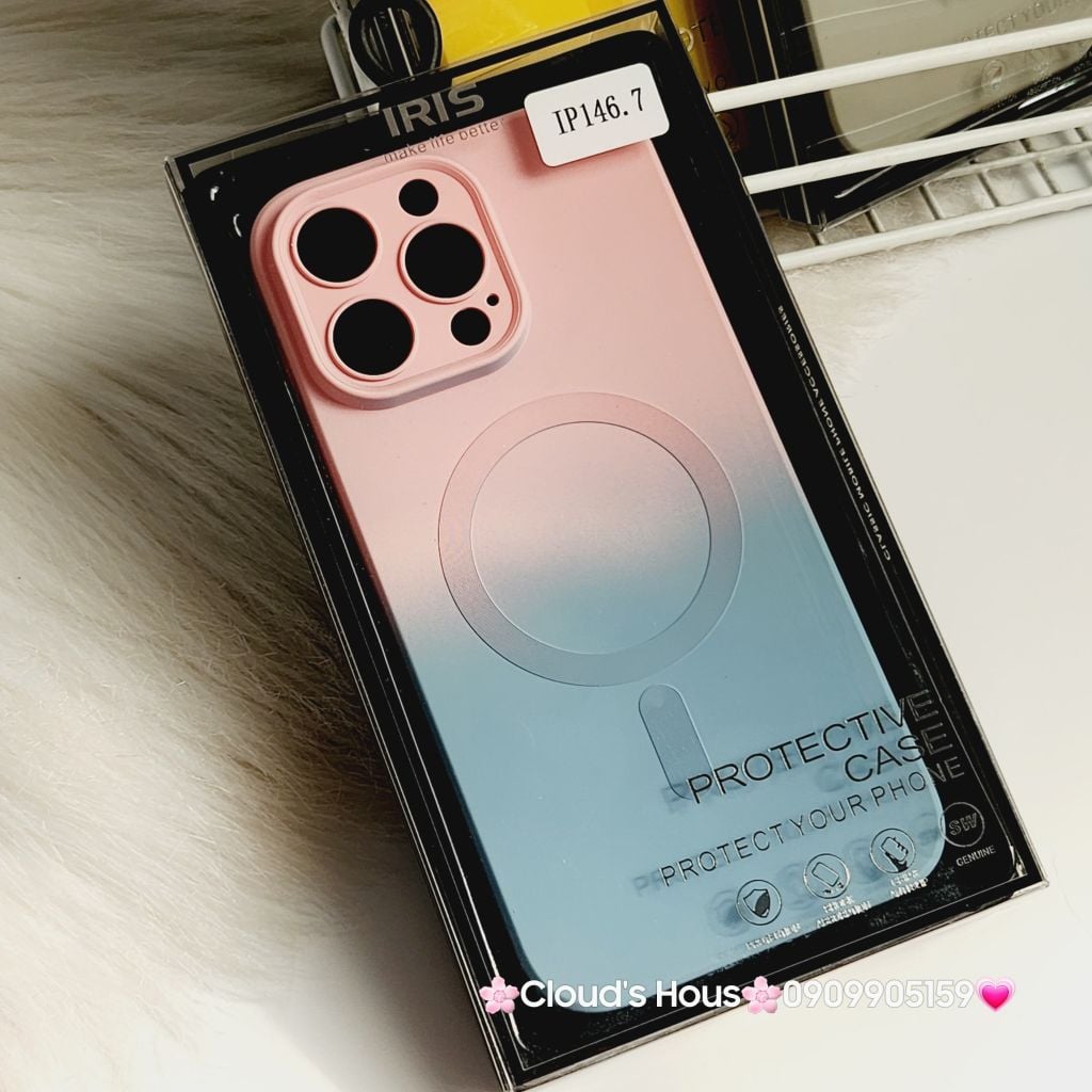 Case Ốp điện thoại iPhone IRIS Ombre Likgus Silicone Bảo vệ Cam Magsafe iPhone 14Promax
