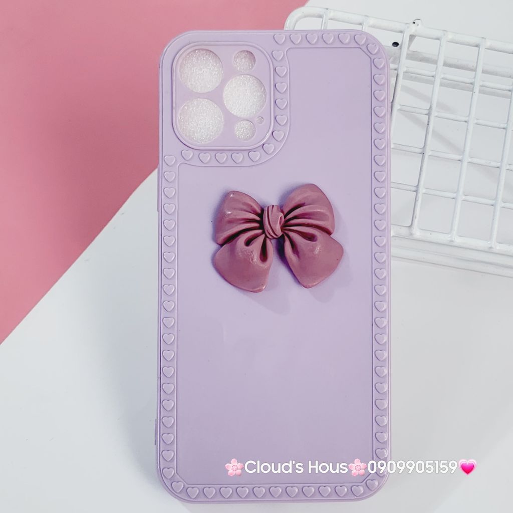 CASE IPHONE ICON NỔI Bóng Nơ Xinh Xắn