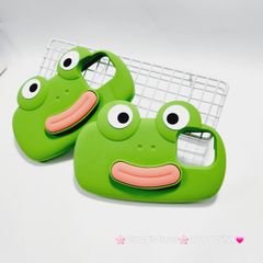 Case Ốp điện thoại iPhone Su dẻo Ếch Môi Dày 3D Nổi Xanh & Hồng iPhone 11/12/13/14/15/Pro/Promax