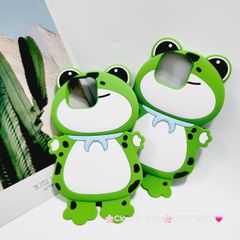 Case Ốp điện thoại iPhone Ếch xanh đeo khăn quàng Su dẻo iPhone 11/12/13/14/15/Plus/Pro/Promax