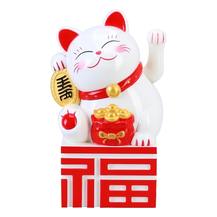 MÈO THẦN TÀI Đế Chữ Tàu - Mèo May Mắn - TẾT Size Nhỏ