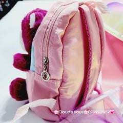 Balo Gấu Dâu Lotso Vải dù Gấu Bông nổi