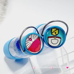 Bình Nước Thủy tinh Doraemon có quai cầm Inox
