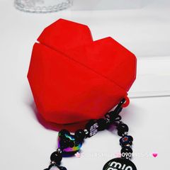 Cover Case Vỏ bảo vệ Airpod Su dẻo Trái Tim Đỏ Airpod 1/2/3/Pro/Pro2