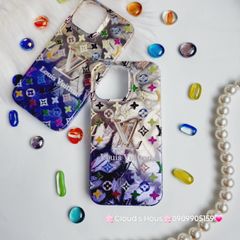 Case Ốp điện thoại iPhone LV ombre hai màu ánh xà cừ iPhone 11/12/13/14/15/Pro/Promax