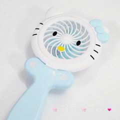 Mini Fan - Quạt Cầm Tay Hello Kitty Xanh dương