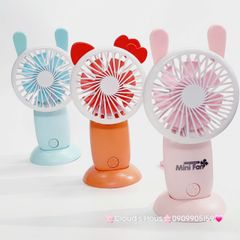 Mini Fan - Quạt Cầm Tay mini mặp tròn Có Đế đỡ