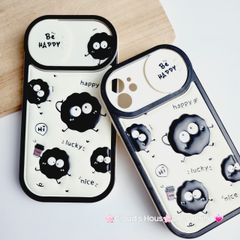 Case Ốp điện thoại iPhone Hòn Than Đen Be Hapy Phao Da iPhone 11/12/13/14/15/Pro/Promax