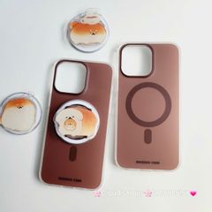Case Ốp điện thoại iPhone Trong Nhám Magsafe Nâu Zoozoo Case iPhone 12/13/14/15/Pro/Promax