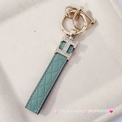 Móc Khóa Dây Da Hermes Đính đá Sang chảnh