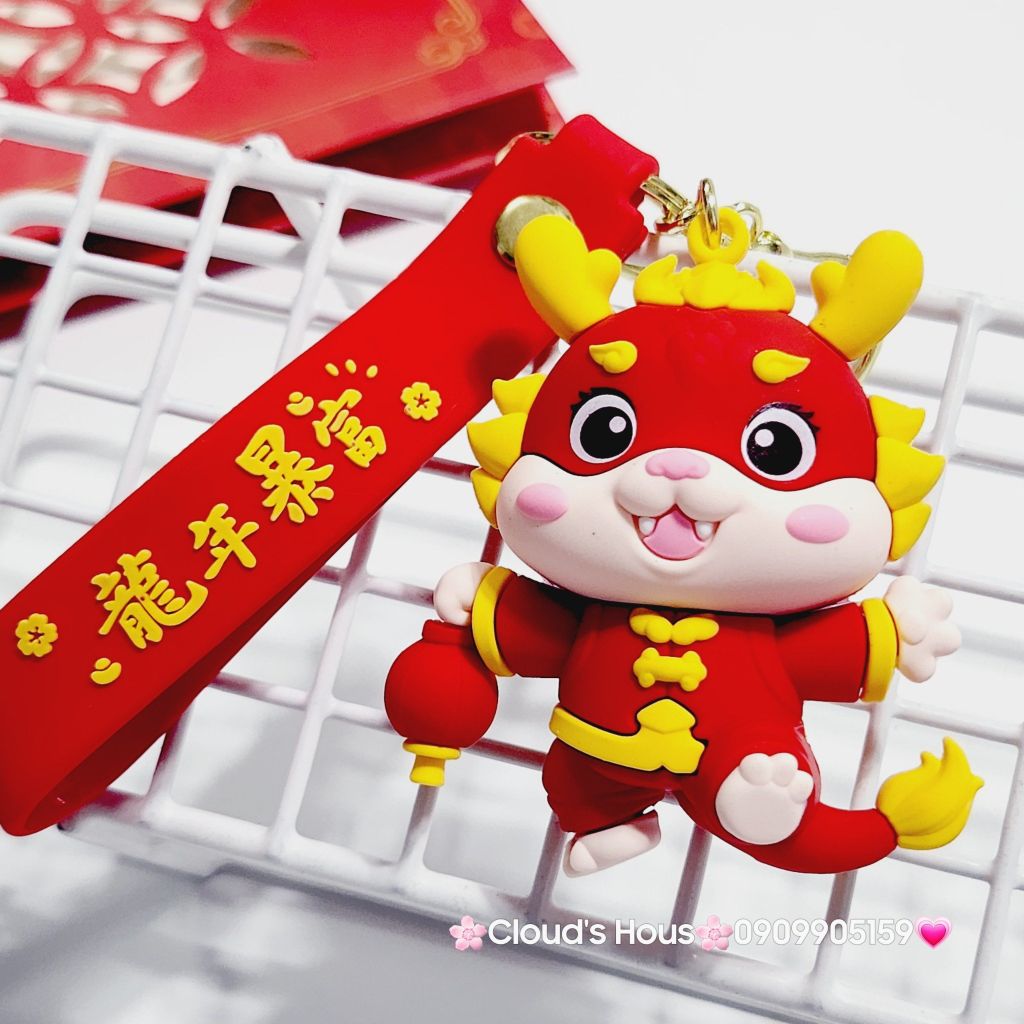 Móc Khóa Rồng Võ Sư Đỏ & Hồng - TẾT