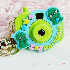 Móc Khóa Máy Ảnh Khủng Long Rainbow Có đèn