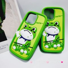 Case Ốp điện thoại iPhone Ếch xanh cầm gậy Hello Su dẻo iPhone 11/12/13/14/15/Plus/Pro/Promax