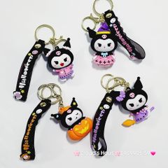 Móc Khóa Kuromi Đen dây Halloween