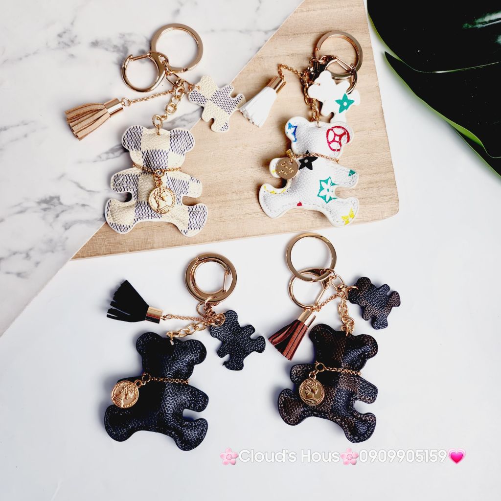 Móc Khóa Gấu Da LV Sang Chảnh