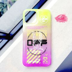 CASE IPHONE Chất Bóng OFF WHITE - Màu dạ quang nổi bật cá tính