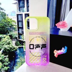 CASE IPHONE Chất Bóng OFF WHITE - Màu dạ quang nổi bật cá tính